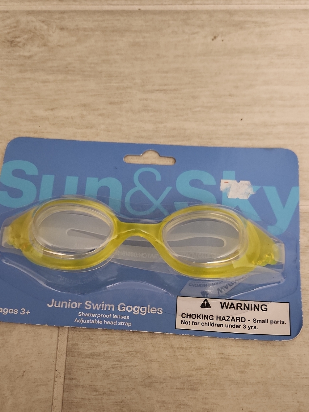 🐻 Sun & Sky Junior Swim Goggles - Yellow/Clear